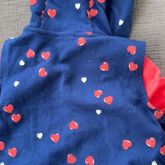 3 piece blue heart vest hoodie long sleeve pants - Picture 7 of 7